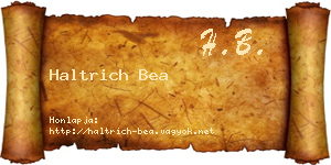 Haltrich Bea névjegykártya